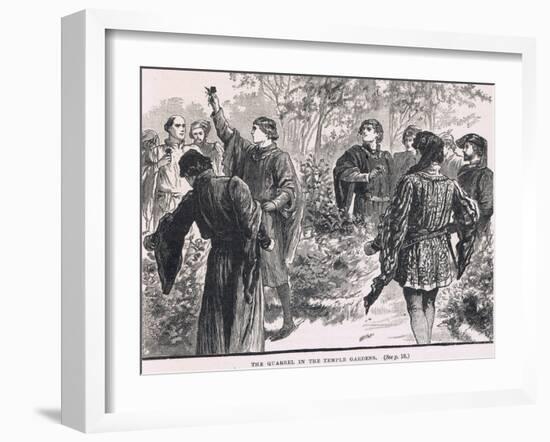 The Quarrel in the Temple Garden-Gordon Frederick Browne-Framed Giclee Print