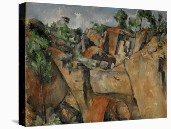 The Quarry at Bibemus, circa 1895-Paul Cézanne-Stretched Canvas