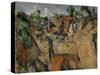 The Quarry at Bibemus, circa 1895-Paul Cézanne-Stretched Canvas