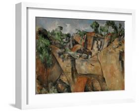 The Quarry at Bibemus, circa 1895-Paul Cézanne-Framed Giclee Print