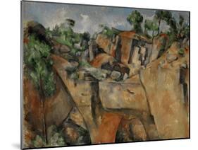 The Quarry at Bibemus, circa 1895-Paul Cézanne-Mounted Giclee Print