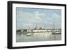 The Quay at Antwerp, 1874 (Oil on Panel)-Eugene Louis Boudin-Framed Giclee Print