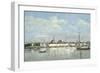 The Quay at Antwerp, 1874 (Oil on Panel)-Eugene Louis Boudin-Framed Giclee Print