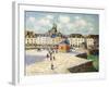 The Quay at Dieppe in Sunlight, 1905-Gustave Loiseau-Framed Giclee Print