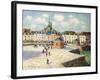 The Quay at Dieppe in Sunlight, 1905-Gustave Loiseau-Framed Giclee Print