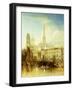 The Quay at Rouen, 1853 (Oil on Canvas)-J Henshall-Framed Giclee Print