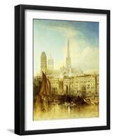 The Quay at Rouen. 1853-J. Henshall-Framed Giclee Print