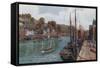 The Quay, Looe-Alfred Robert Quinton-Framed Stretched Canvas
