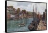 The Quay, Looe-Alfred Robert Quinton-Framed Stretched Canvas