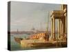 The Quay of the Dogano, Venice-Canaletto-Stretched Canvas