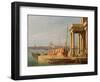 The Quay of the Dogano, Venice-Canaletto-Framed Giclee Print