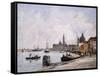 The Quay on Giudecca, Venice, 1895-Eug?ne Boudin-Framed Stretched Canvas