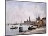 The Quay on Giudecca, Venice, 1895-Eug?ne Boudin-Mounted Premium Giclee Print