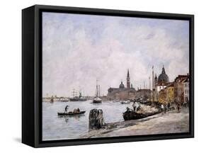 The Quay on Giudecca, Venice, 1895-Eug?ne Boudin-Framed Stretched Canvas