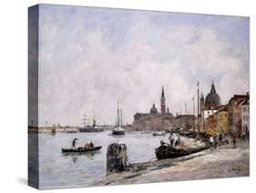 The Quay on Giudecca, Venice, 1895-Eug?ne Boudin-Stretched Canvas