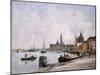 The Quay on Giudecca, Venice, 1895-Eug?ne Boudin-Mounted Giclee Print