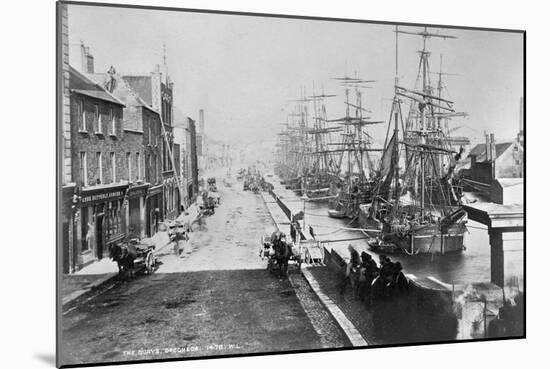 The Quays, Drogheda, with Waterside Idlers Content to Watch the Photographer at Work, C.1885-Robert French-Mounted Giclee Print