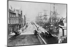 The Quays, Drogheda, with Waterside Idlers Content to Watch the Photographer at Work, C.1885-Robert French-Mounted Premium Giclee Print