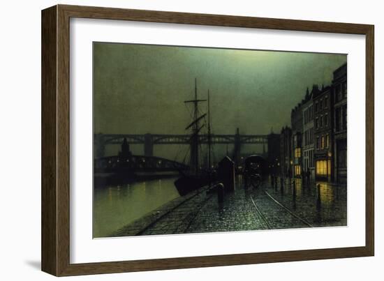 The Quayside, Newcastle Upon Tyne, 1895-Arthur Grimshaw-Framed Giclee Print