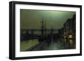 The Quayside, Newcastle Upon Tyne, 1895-Arthur Grimshaw-Framed Giclee Print