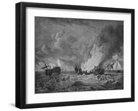 'The 'Quebec' and the 'Surveillante'', c1780-Richard Paton-Framed Giclee Print