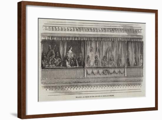 The Queen and Princes of Oude and Suite at Drury-Lane Theatre-null-Framed Giclee Print