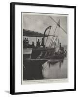 The Queen and Princess Beatrice, on Board the Enchantress, Passing Down the Canal-null-Framed Giclee Print