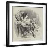 The Queen and the Prince of Wales-Sir John Gilbert-Framed Giclee Print