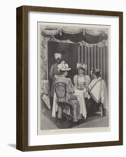 The Queen at Home, Breakfast in the Open Air-null-Framed Giclee Print