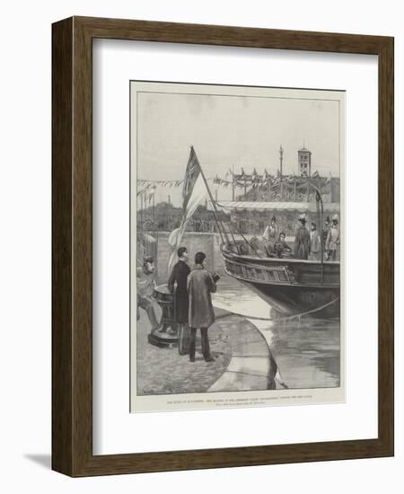 The Queen at Manchester, Her Majesty, in the Admiralty Yacht Enchantress, Opening the Ship Canal-William Heysham Overend-Framed Giclee Print