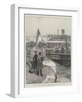 The Queen at Manchester, Her Majesty, in the Admiralty Yacht Enchantress, Opening the Ship Canal-William Heysham Overend-Framed Giclee Print