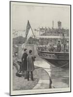 The Queen at Manchester, Her Majesty, in the Admiralty Yacht Enchantress, Opening the Ship Canal-William Heysham Overend-Mounted Giclee Print