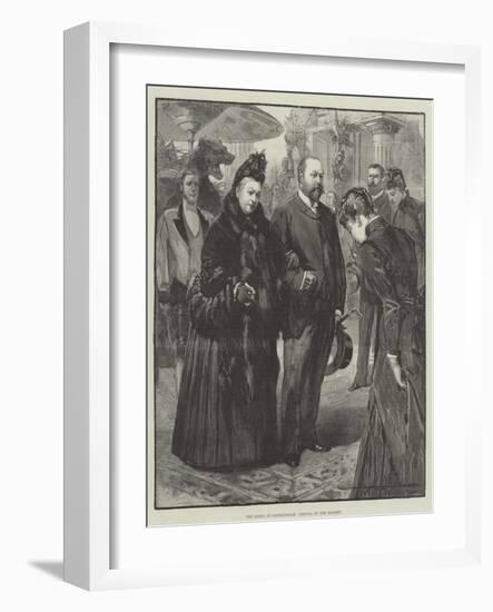 The Queen at Sandringham, Arrival of Her Majesty-Thomas Walter Wilson-Framed Giclee Print