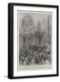 The Queen at Sheffield, the Royal Carriage Passing from the Station to the New Town Hall-Melton Prior-Framed Giclee Print