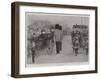 The Queen at the Birthday Parade of the 2nd Scots Guards at Windsor, the March Past-William Small-Framed Giclee Print