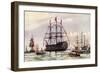 The "Queen" at the Spithead Review of 1845-Charles Edward Dixon-Framed Giclee Print