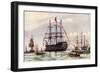 The "Queen" at the Spithead Review of 1845-Charles Edward Dixon-Framed Giclee Print