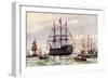 The "Queen" at the Spithead Review of 1845-Charles Edward Dixon-Framed Giclee Print