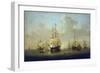 The 'Queen Charlotte', a New 104-Gun Warship, at Spithead (England) 1790, on the Eve of the French-William Anderson-Framed Giclee Print