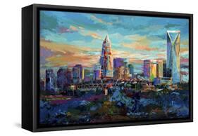 The Queen City Charlotte North Carolina-Jace D. McTier-Framed Stretched Canvas
