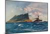 'The Queen Elizabeth off Gibraltar', c1918 (1919)-Charles Dixon-Mounted Giclee Print