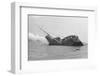 The Queen Elizabeth Rotts in Harbor-null-Framed Photographic Print