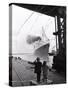 The Queen Elizabeth Sails from Southampton, 1968-null-Stretched Canvas