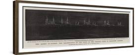 The Queen in Dublin, the Illumination of the Ships of the Channel Fleet in Kingstown Harbour-William Lionel Wyllie-Framed Giclee Print