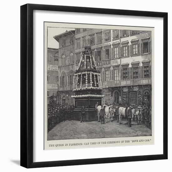 The Queen in Florence, Car Used in the Ceremony of the Dove and Car-null-Framed Giclee Print