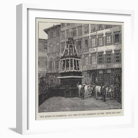 The Queen in Florence, Car Used in the Ceremony of the Dove and Car-null-Framed Giclee Print