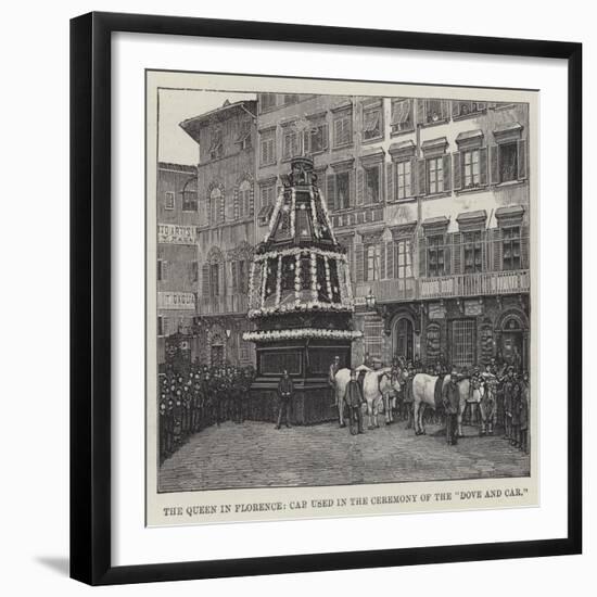 The Queen in Florence, Car Used in the Ceremony of the Dove and Car-null-Framed Giclee Print