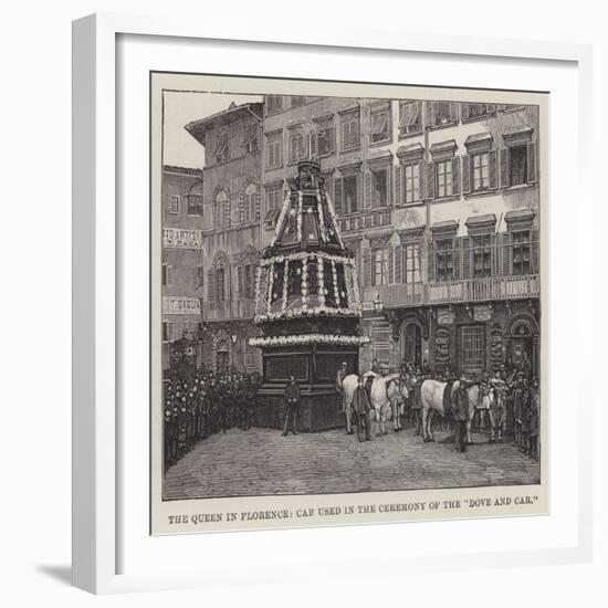 The Queen in Florence, Car Used in the Ceremony of the Dove and Car-null-Framed Giclee Print