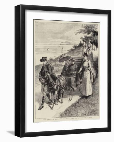 The Queen in Her Pony Carriage, a Sketch at Osborne in 1891-Godefroy Durand-Framed Giclee Print