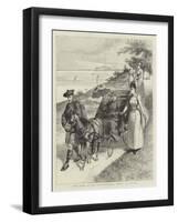 The Queen in Her Pony-Carriage, a Sketch at Osborne-Godefroy Durand-Framed Giclee Print